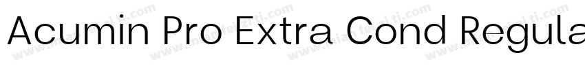 Acumin Pro Extra Cond Regular字体转换